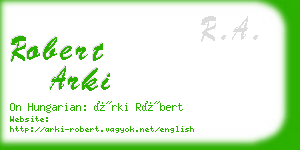 robert arki business card